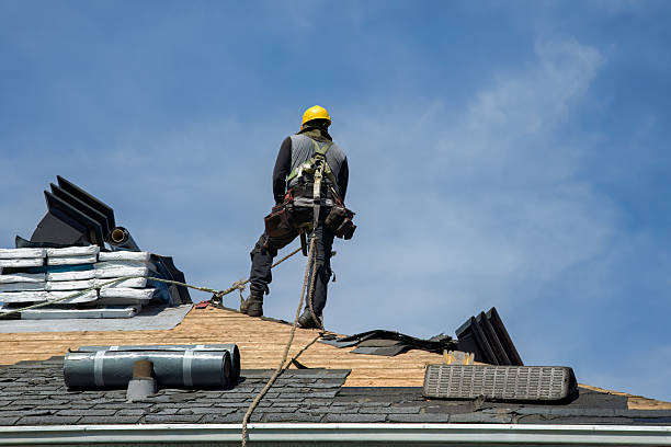 Professional Roofing technician working in North Bend, PA